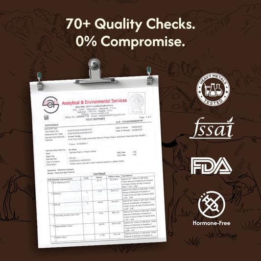 A2 Gir Cow Ghee Lab Report